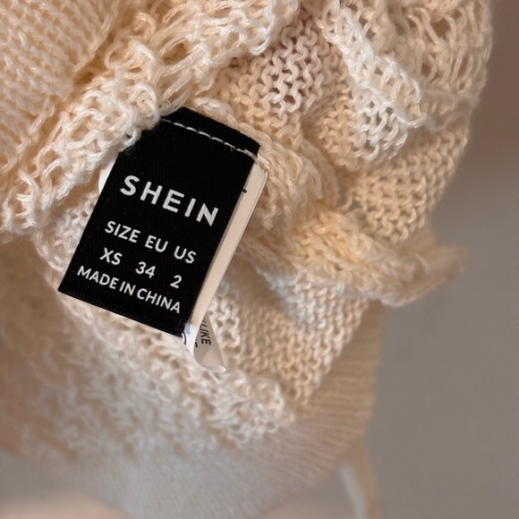 SHEIN Cream Scoop Neck Coverup - Picture 2 of 2